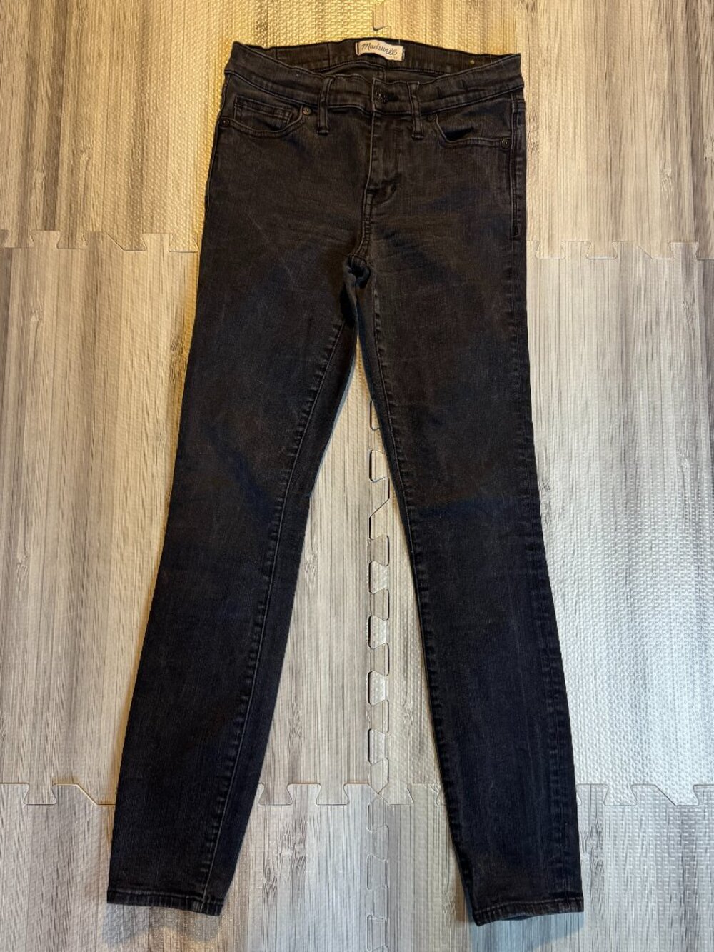 Madewell‎ Women's Off-Black 8” Skinny Skinny Jeans